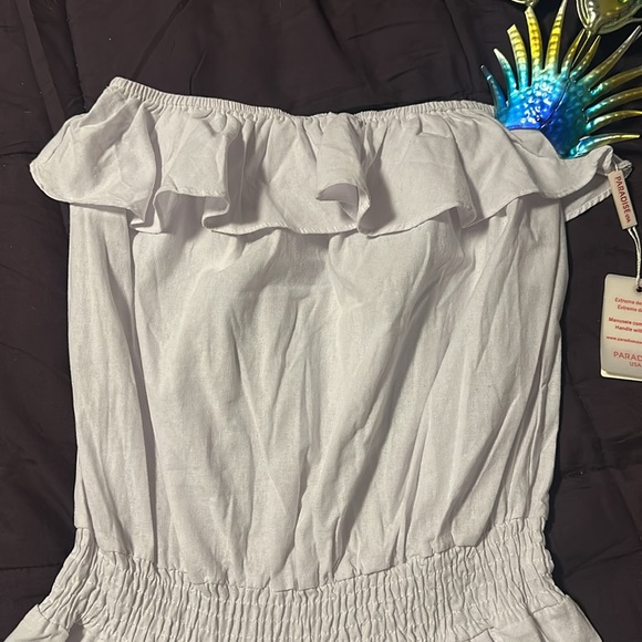 White Cotten romper - Picture 2 of 5